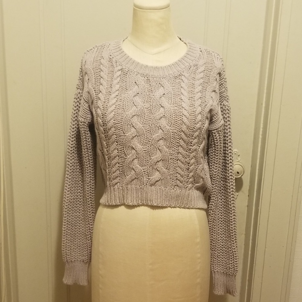Garage Cropped Lavender Sweater